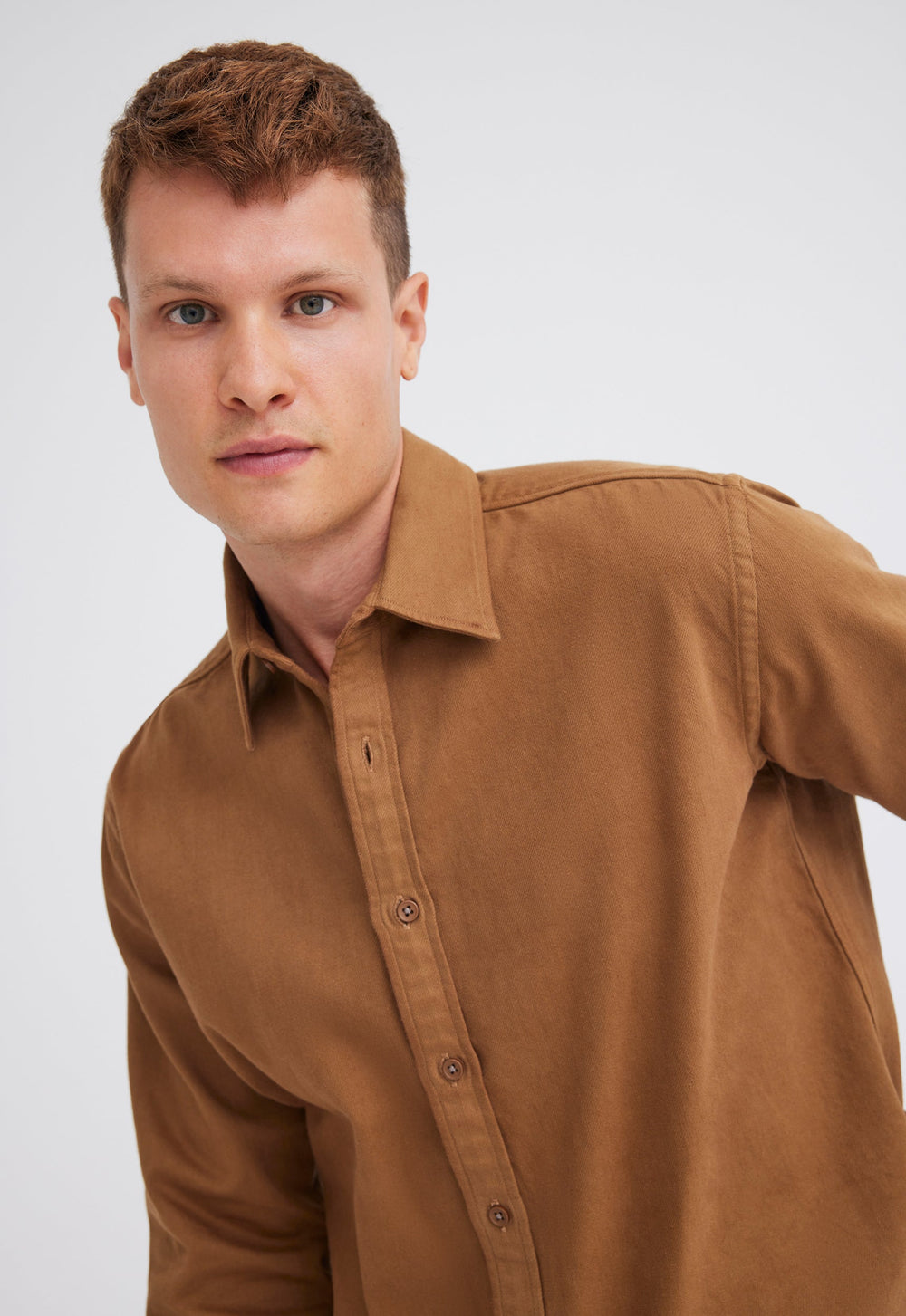 Jac+Jack Izzi Italian Cotton Shirt - Colt Brown